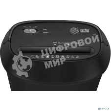 Шредер Cactus CS-SH-P8 черный (секр.P-4) фрагменты 12лист. 25лтр. скрепки скобы пл.карты CD