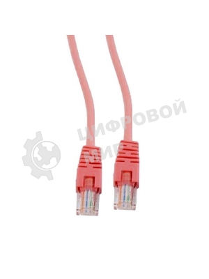 Патч-корд UTP Cablexpert cat.5e, 0.5м, литой, многожильный, красный