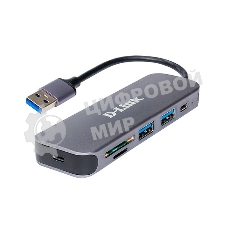 USB-концентратор D-Link DUB-1325/A1A с 2 портами USB 3.0, 1 портом USB Type-C, слотами для карт SD и microSD и разъемом USB 3.0