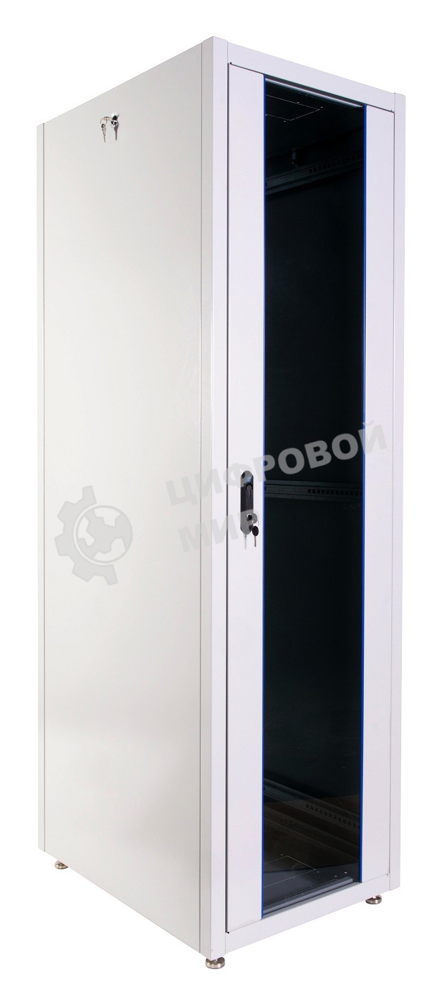 Шкаф телекоммуникационный напольный ЭКОНОМ 42U (600 800) дверь стекло, дверь металл