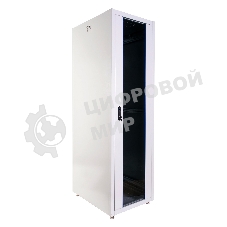 Шкаф телекоммуникационный напольный ЭКОНОМ 42U (600 800) дверь стекло, дверь металл