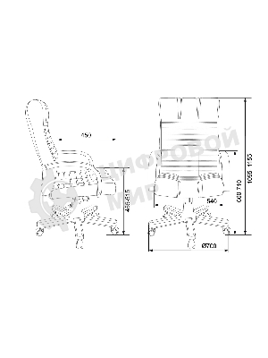 Кресло Бюрократ KB-10WALNUT/B/LEATH черный, кожа