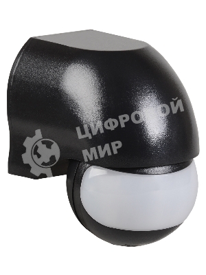 Датчик движения IEK LDD10-010-1100-002ДД 010 черный, макс. нагрузка 1100Вт, угол обзора 180град., дальность 10м, IP44