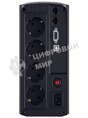 Источник бесперебойного питания UPS CyberPower VP1000ELCD Line-Interactive 1000VA/550W USB/RS-232/RJ11/45 (4 EURO)