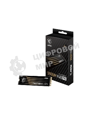 Накопитель SSD MSI SPATIUM M480 PRO, 2Tb, M.2 2280, PCIe 4.0 x4, NVMe, R/W 7400/7000