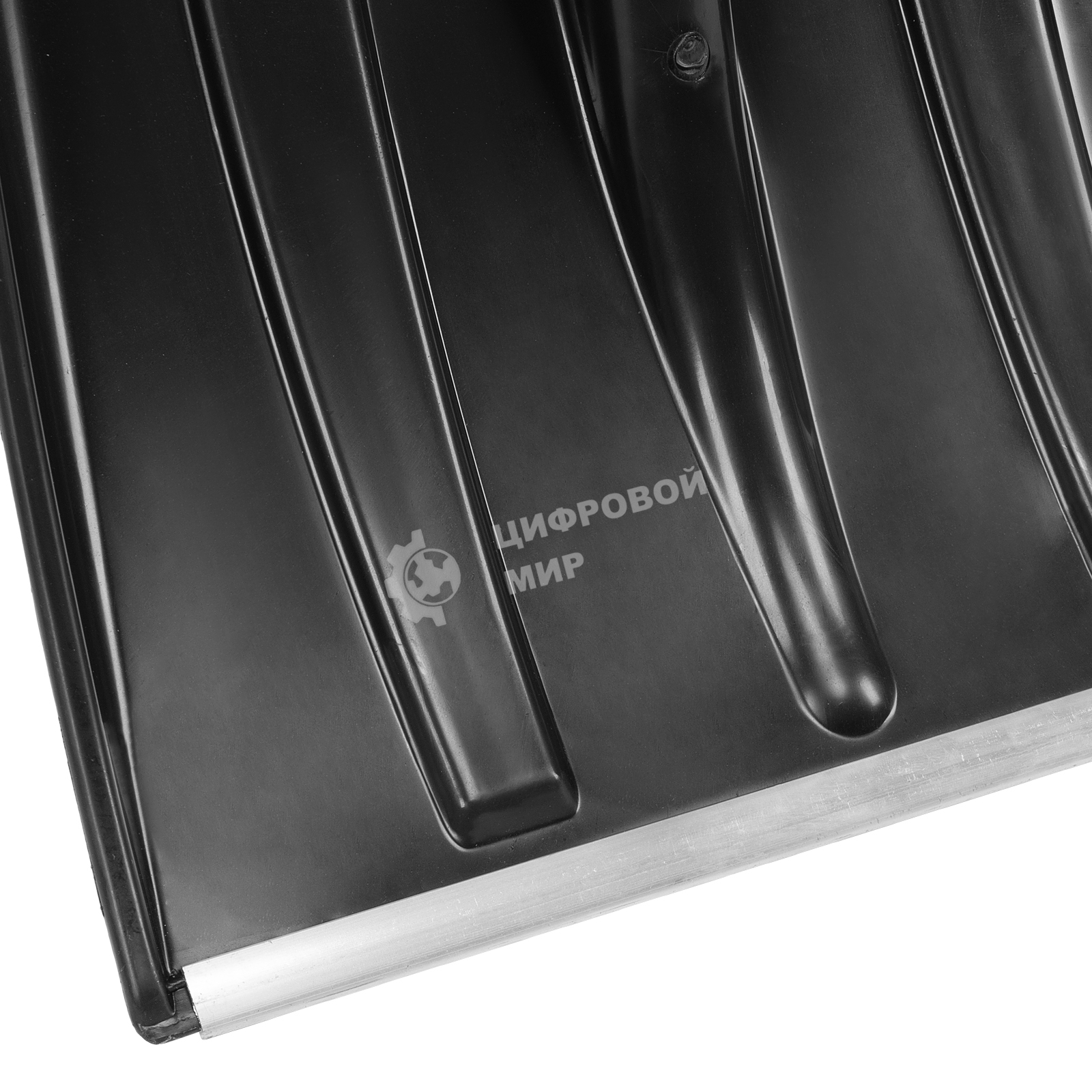 Лопата для уборки снега Сибртех пластиковая, 380х360х1420 мм, деревянный черенок