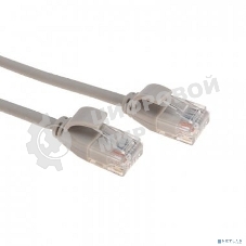 Патч-корд U/UTP Rexant cat.6a (10G), RJ45-RJ45, неэкранированный, 28AWG, LSZH, серый, 1 м