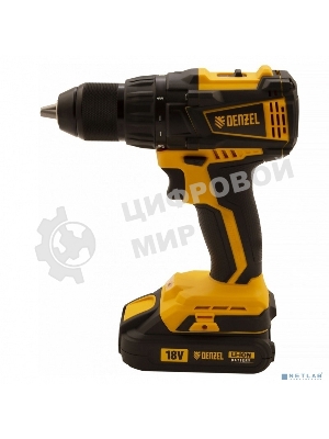 Дрель-шуруповерт Denzel BLDL-IB-18-02, 18 В, 2 Ач, 65 Нм, бесщеточный