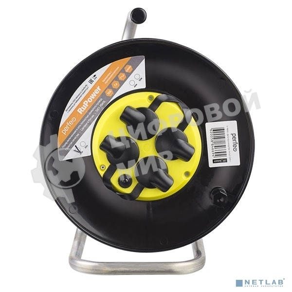 Удлинитель на катушке PERFEO (PF_B4674) RU POWER на катушке, б/з, 4 гн-30 м