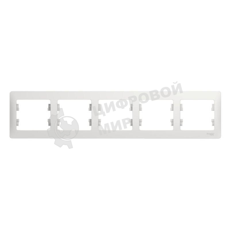 Рамка 5-м Glossa горизонт. бел. SchE GSL000105