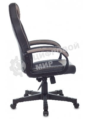 Кресло Бюрократ Zombie GAME 17 черный/серый, экокожа, 120 кг, механизм качания