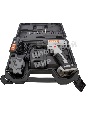 Дрель-шуруповерт Ресанта ДА-20-2ЛК-Б, 20 В, 2 Ач, 55 Нм, щеточный