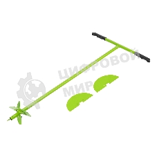 Бур лопастной со сменными ножами Сибртех, 1000 мм, диаметр 150 мм, 200 мм