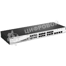 Коммутатор управляемый D-Link DGS-1210-28/ME/A2A2 уровня с 24 портами 10/100/1000Base-T и 4 портами 1000Base-X SFP