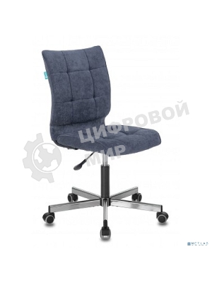 Кресло Бюрократ CH-330M/LT-27 темно-синий, экокожа, 120 кг, механизм качания, без подлокотников