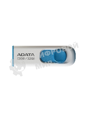 Флешка USB ADATA C008 (AC008-32G-RWE), 32Gb, USB 2.0, R/W 15/5, белый/синий