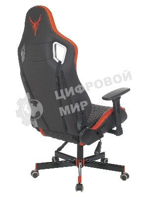 Кресло Knight OUTRIDER черный/красный, экокожа, 120 кг, механизм качания