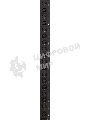 Блок распределения питания Powercom PDU-16AVMS20-18C13-2C19 18xC13+2xC19, 16A, 1,5U (1968234)