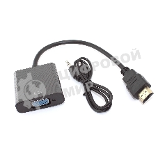 Переходник с кабелем HDMI на VGA плюс аудио