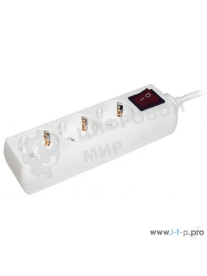 Удлинитель IEK WYP10-16-03-03-ZK-N 3х3 м с заземл. 16А IP20 У03К с выкл. ПВС 3х1