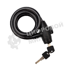 Тросовый замок взломостойкий для велосипедов и колясок с ключом Четыре сезона 100 см черный 79-0306