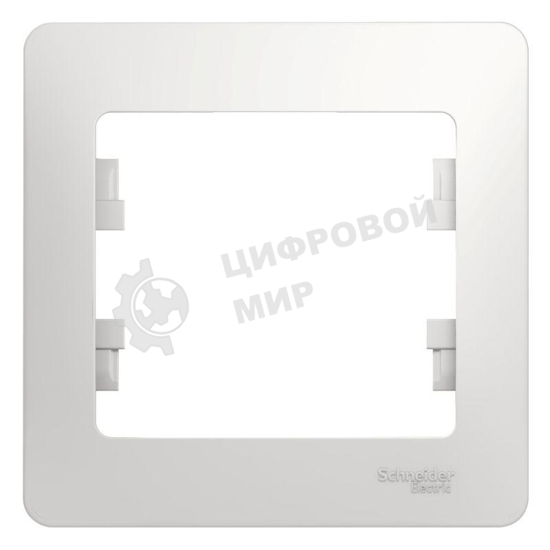 Рамка 1-м Glossa белый SchE GSL000101