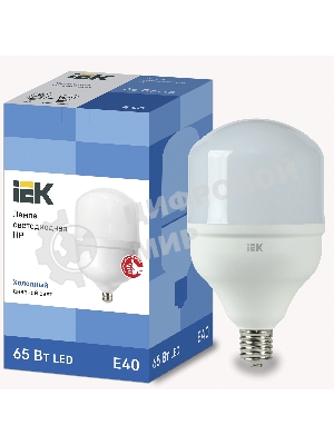 Лампа светодиодная IEK LLE-HP-65-230-65-E40 HP 65Вт 230В 6500К E40