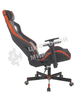 Кресло Knight OUTRIDER черный/красный, экокожа, 120 кг, механизм качания