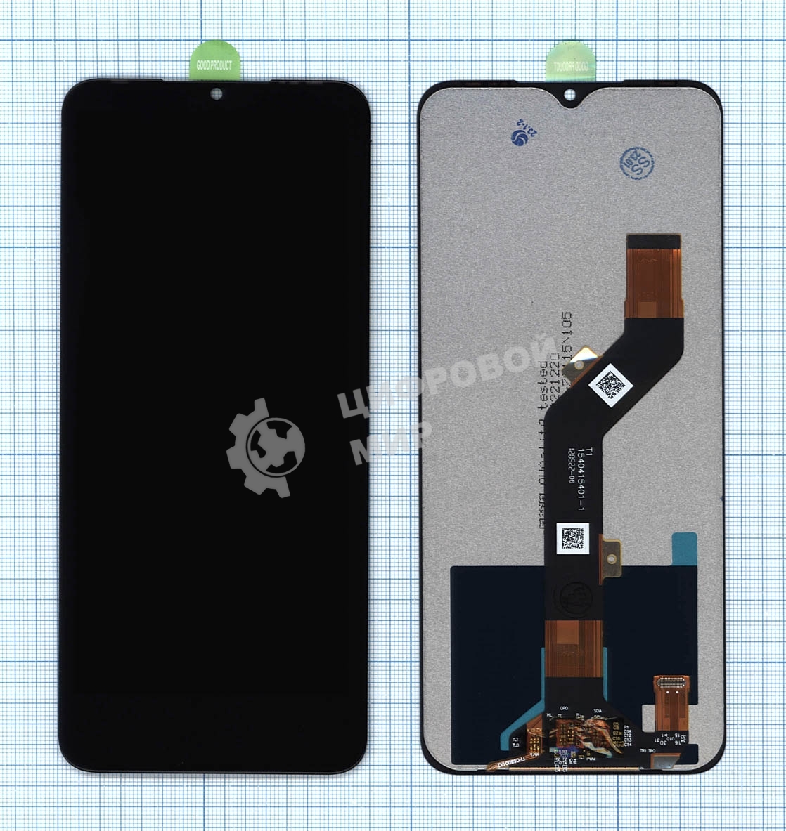 Дисплей для Infinix Hot 10 Play, Hot 11 Play черный