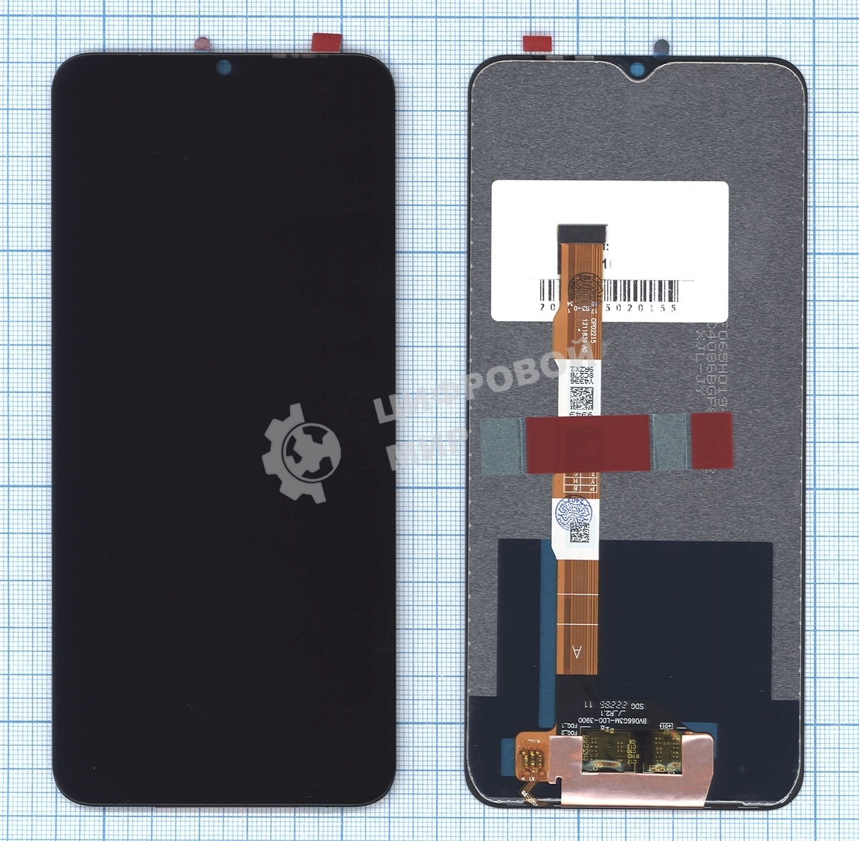 Дисплей для Vivo Y22 (V2207) в сборе с тачскрином черный orig