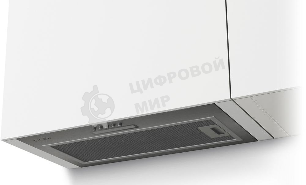 Вытяжка встраиваемая LEX GS Bloc LIGHT 600 нержавеющая сталь, 53 см, 500 куб. м/ч, 44 дБ