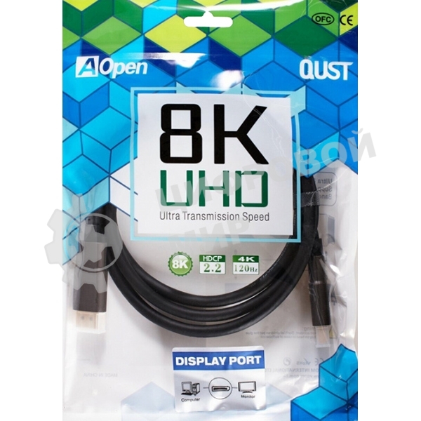Кабель соединительный DisplayPort v1.4, 8K@60Hz, 1.5m iOpen (Aopen/Qust) ACG633-1.5M