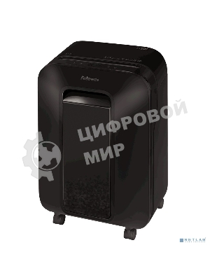 Шредер Fellowes PowerShred LX200 черный (секр.P-4)/перекрестный/12лист./22лтр./скрепки/скобы/пл.карты