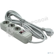 Сетевой фильтр ExeGate EX221183RUS SP-3-5G (3 розетки, 5 м, евровилка, серый)
