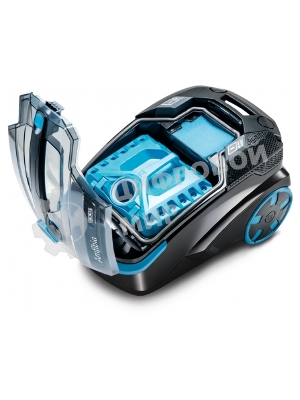Моющий пылесос Thomas DryBOX Amfibia черный/голубой, 325/1700 Вт, уборка влажная/сухая/сбор жидкости, пылесборник контейнер 2.6 л