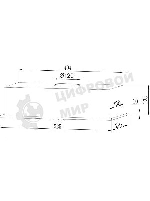 Вытяжка встраиваемая LEX GS Bloc LIGHT 600 белый управление: кнопочное (1 мотор)