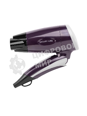 Фен для волос Galaxy Line GL 4338, фиолетовый,1200 Вт, 2 скорости потока воздуха, складная ручка, насадка-концентратор, подвесная петля, длина шнура питания 170 см
