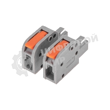 Клемма Rexant СМК 222-421R проходная разъемная 1 полюс серый 0,2-2,5/4 мм² (50 шт/уп)