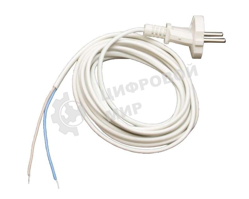 Шнур с электр. вилкой (ПВС-ВП 2х0.75) 2.2м бел. UNIVersal 9632166