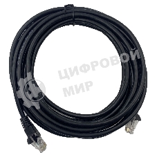 Патч-корд Buro UTP 4 пары cat.5e CCA molded 5м черный RJ-45 (m)-RJ-45 (m)