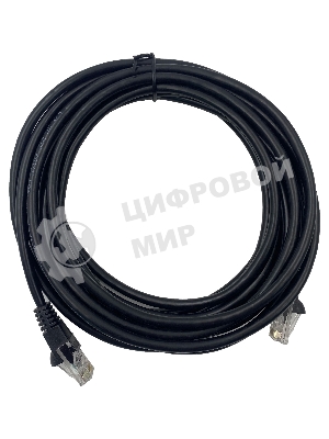 Патч-корд Buro UTP 4 пары cat.5e CCA molded 5м черный RJ-45 (m)-RJ-45 (m)