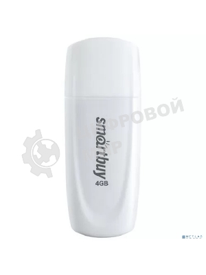 Флешка USB Smartbuy Scout White (SB004Gb2SCW), 4Gb, USB 2.0, R/W 12/5, белый
