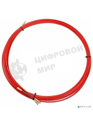 Протяжка кабельная Rexant (мини УЗК в бухте), стеклопруток, d=3,5 мм 50 м, красная