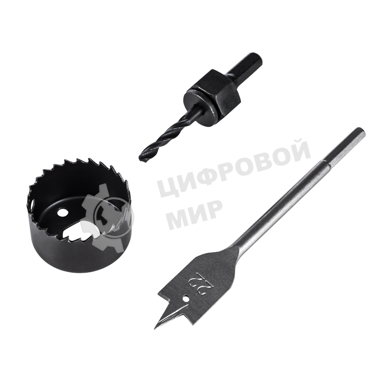 Набор для установки врезных замков Kranz 22 мм/48 мм (перовое сверло/кольцевая пила)