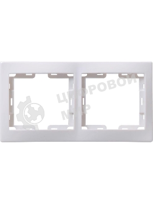 Рамка IEK EMK20-K01-DM РГ-2-КБ 2местн. горизонт. КВАРТА (белый)