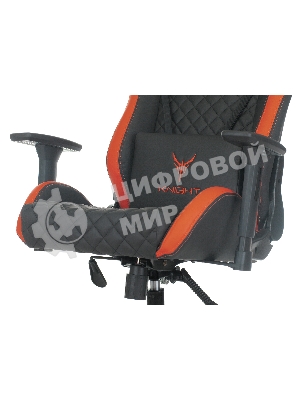 Кресло Knight OUTRIDER черный/красный, экокожа, 120 кг, механизм качания