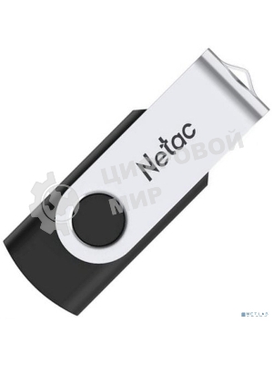 Флешка USB Netac U505 (NT03U505N-032G-20BK), 32Gb, USB 2.0, R/W 70/30, черный/серебристый