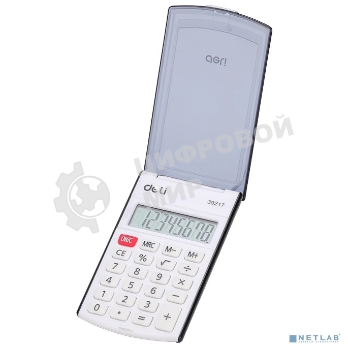 Калькулятор карманный Deli E39217/BLACK черный 8-разр. 1189155