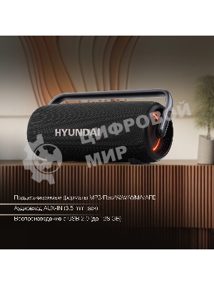 Колонка портативная Hyundai H-PS1029 черный 220W 4.1 BT 10м 4800mAh
