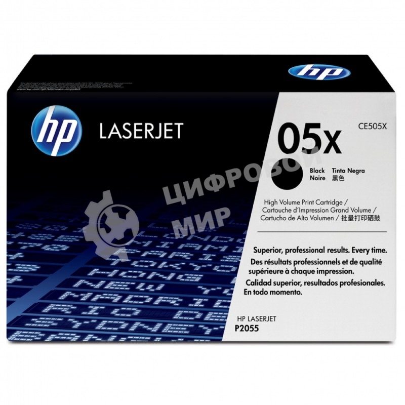 Картридж лазерный HP CE505X черный для LJ P2055 6500 стр.